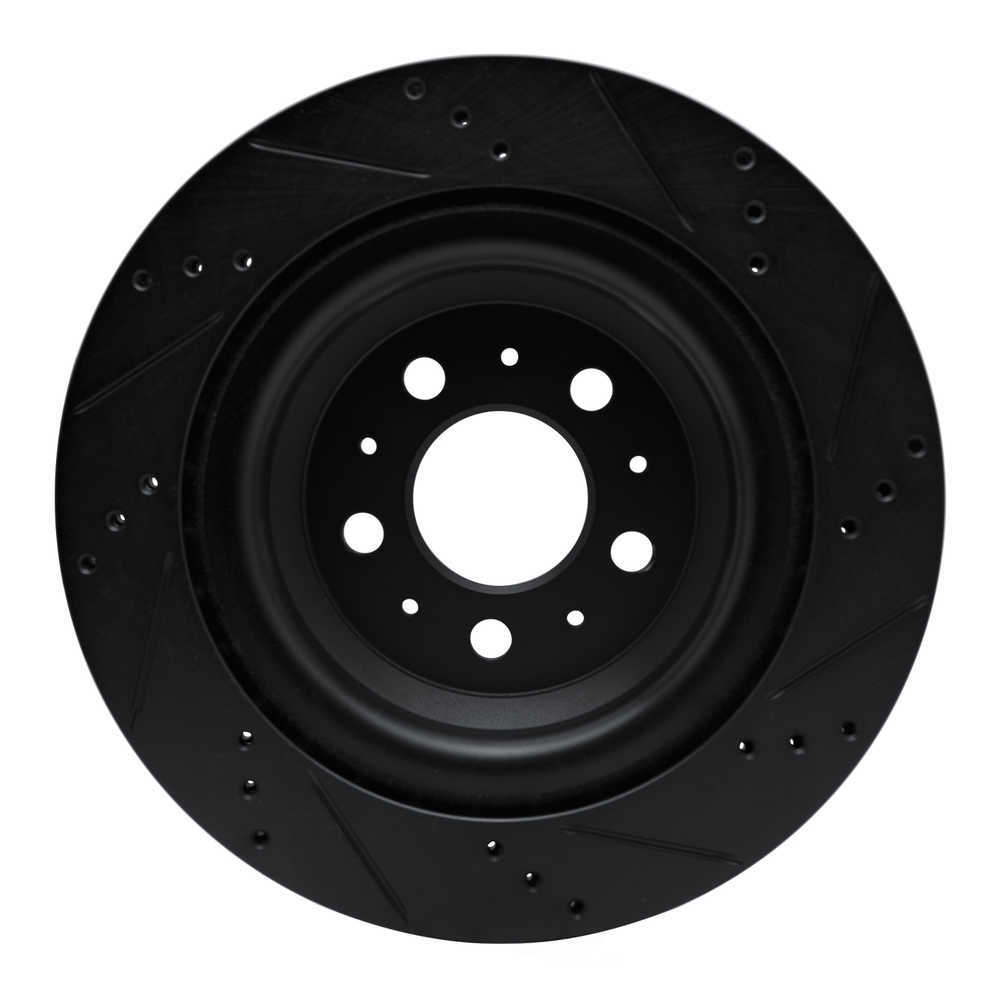 Dynamic Friction Company 633-26003L DFC Brake Rotor - Drilled And Slotted - Black
