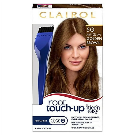 Clairol Root Touch-Up Nice'n Easy Permanent Hair Dye 5G Medium Golden Brown Hair Color Pack of 1