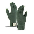 thumbnail image 2 of YAYUBA Womens Gloves,Wool Blend Thermal Gloves for Men and Women Extreme Cold Weather Windproof Lined Touchscreen Knitted Mittens,Green, 2 of 3