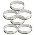 thumbnail image 3 of Soimiss Cake Ring Cookie Mold Silver Stainless Steel 6Pcs Kitchen Baking Tool, 3 of 7