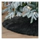 thumbnail image 1 of Pie de Arbol de Navidad Afelpado, Falda para Árbol Tipo Piel Artificial Esquimal (Negro, Mediano), 1 of 6