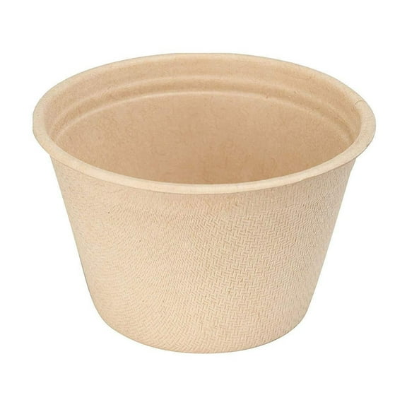 2 Oz Compostable Condiment Souffle Bagasse Cups [50 Pack] - Portion Cup - Sugarcane, Biodegradable Perfect for Sauces, Samples, Condiments, Slime, Jello Shot, Food Storage, Small Cups by EcoQuality