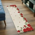 thumbnail image 5 of Red Roses Valentine's Day Kitchen Runner Rug 2x6 Washable Runners for Hallway Non Slip Romantic Spring Floral Rustic Large Area Rug Indoor Floor Carpet for Bathroom Laundry Entryway Bedroom, 5 of 8