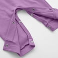thumbnail image 4 of Mifsaly Baby Cotton Henley Romper Infant Long Sleeve Button Down Jumpsuits Soft Breathable Sleepwear Footless Sleeper, 4 of 9