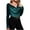 Green, variant on Women's Fall Fashion Tops Soft Long Sleeve Cowl Neck Solid Color Business Casual Shirts Work Office Blouses