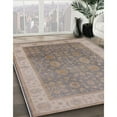 thumbnail image 3 of Ahgly Company Machine Washable Indoor Square Industrial Modern Rose Dust Purple Area Rugs, 3' Square, 3 of 7