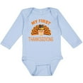 thumbnail image 3 of Inktastic Cute Turkey My 1st Thanksgiving Boys or Girls Long Sleeve Baby Bodysuit, 3 of 5
