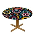 thumbnail image 3 of Nawypu Fun Fractal Round Fitted Tablecloth Elastic Edge Waterproof Oil-Proof Table Cover Stain-Resistant Table Cloth Fits Round Tables, 3 of 7