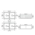 thumbnail image 2 of CoSoTower Fireclay 33" L X 20" W Double Basin Farmhouse Kitchen Sink With Grid And Strainer, 2 of 6