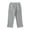 Gray, variant on Girls Kids Summer Solids Trousers Linen Split Hem Button Side Pocket Pants