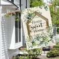 thumbnail image 3 of Spring Summer House Flag, Eucalyptus Home Sweet Home Large Yard Flag for Outside 28 X 40 Inch Double Sided Burlap Seasonal Home Outdoor Porch Decor, 3 of 6