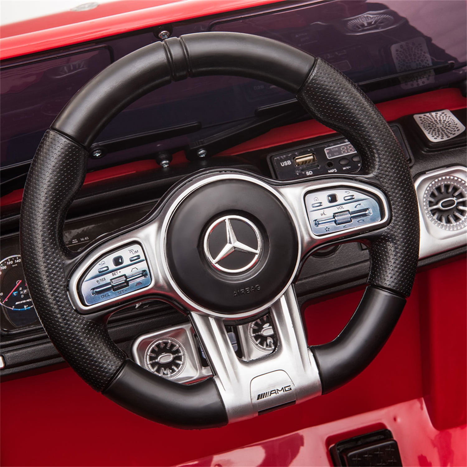 CIPACHO Licensed Benz GT AMG G63 12V Ride On Jeep with Remote Control, Electric Car for Kids 3-6 Years, 3 Speeds, Red CIPACHO Licensed Benz GT AMG G63 12V Ride On Jeep with Remote Control, Electric Car for Kids 3-6 Years, 3 Speeds, Red