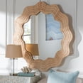 thumbnail image 3 of bali & pari Hasana Coastal Scalloped Natural Rattan Round Accent Wall Mirror, 3 of 4