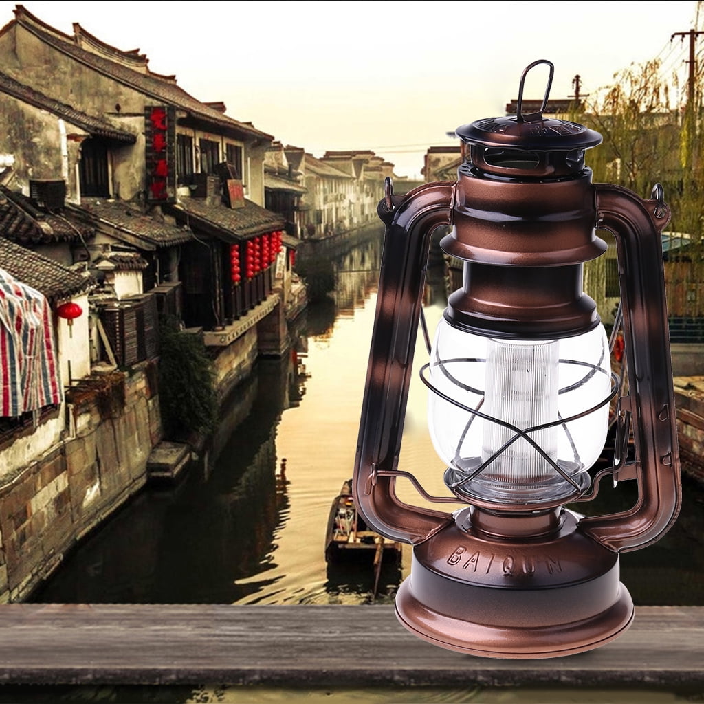 Led Light Vintage Style Wind Lantern Electronic Handheld Night Lamp for Islamic Muslim Ramadan Party Decoration