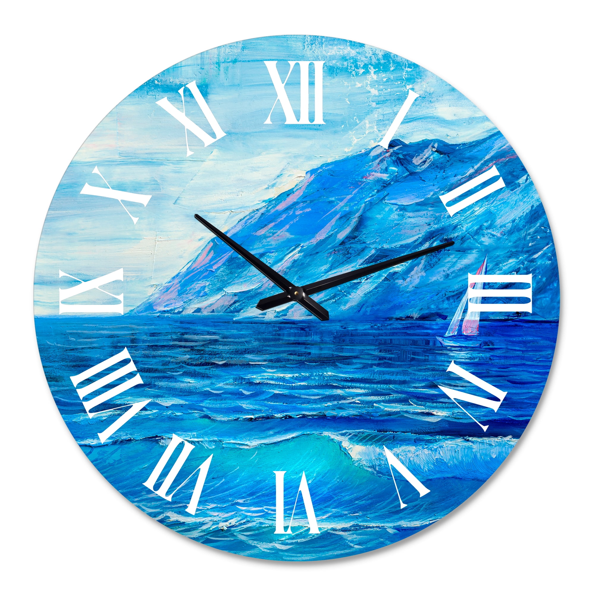 Designart 1 in Quartz Coastal Wall Clock