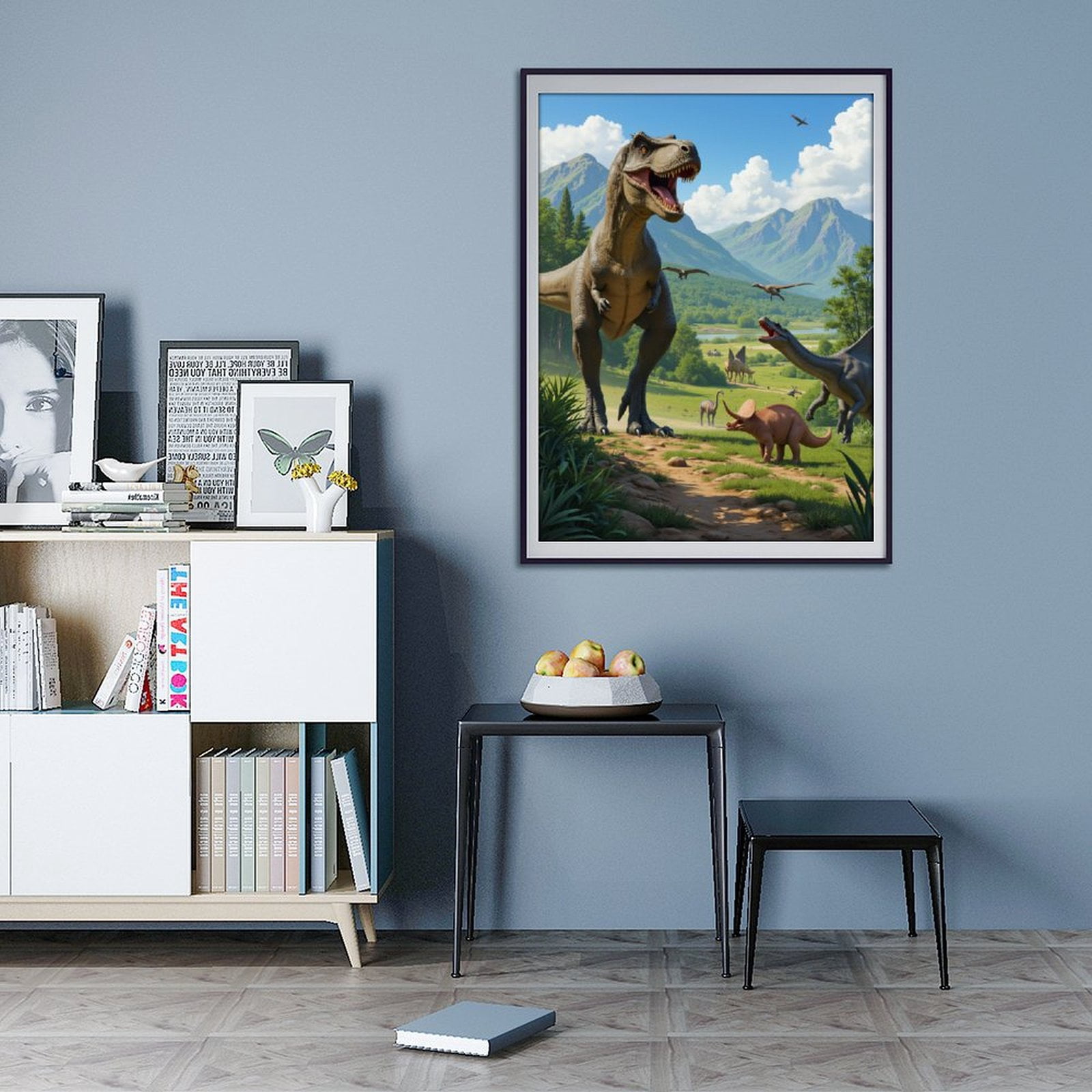 Diamond Art Kit for Adults, Dinosaurs In Prehistoric Landscape Diamond Painting for Adults Beginners, DIY Diamond Art Painting Kits, 5D Diamond Painting Crafts for Home Decor 12x16 Frameless