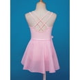 thumbnail image 3 of ranrann Girls Kids Sleeveless Ballet Dance Dress Gymnastic Leotard with Wrap Skirt Dancewear Outfit Pink 5-6, 3 of 6