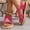 Hot Pink, variant on Women’s Water Sandal, Women's Platform Wedge Heel Sandals - Open-Toe Adjustable Elastic Strappy, Comfortable Insole, lightweight Rubber Sole, Casual Summer Strappy Sandals