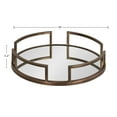 thumbnail image 4 of Kate and Laurel Gohana Modern Mirrored Tray, 16 Inch Diameter, Bronze, Decorative Round Mirror Tray for Storage and Display, 4 of 7