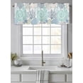 thumbnail image 4 of Ocean Conch Valances for Windows Coral Blue Abstract Art Texture Rod Pocket Curtains Valance Short Window Treatment Drapes for Living Room, Bedroom Bathroom 42"&nbsp;W x 18" L, 4 of 5