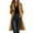 Khaki, variant on SwiftWear Women's Long Velvet Coat Contrast Notch Lapel Retro Jacket Button Front Closure with Pockets, Vintage Style Outerwear Overcoat