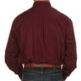 thumbnail image 5 of Cinch Mens Classic Fit Long Sleeve Button Open Pocket Solid Basic Shirt, Burgundy, 5 of 5