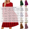 thumbnail image 3 of Odbmxy Women Midi Dress Plaid Fall Tunic Long Sleeve Smock Casual Shift Dress for Women Loose Everyday, 3 of 7