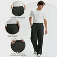 thumbnail image 5 of FEDTOSING Baggy Sweatpants Men Wide Leg Comfy Lounge Pants Loose Fit Elastic Waist Casual Track Pant, 5 of 7