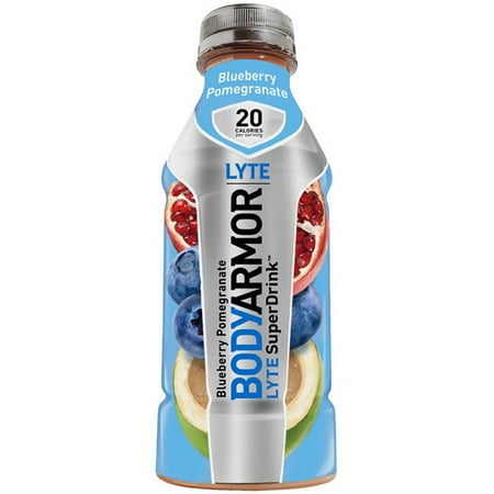 Hockey Body Armor - Body Armor Blueberry Pomegranate Sports Drink 16 oz Plastic Bottles - Pack of 12