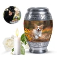 thumbnail image 4 of Cheerful Corgi Capers Urns For Adult Male Dad - Metal Urns For Human Ashes - Funeral Urns For Human Ashes Adult - Tiny Urns For Human Ashes - Urn For Mom & Dad Ashes (Size -3inch,1pc), 4 of 5