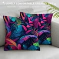 thumbnail image 3 of Acheng Short Plush Pillowcase 1 Piece - Palm Leaves with Lush Branches and Leaves, Tropical Jungle Palm Leaves with Charming Colors White, 3 of 5