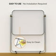 thumbnail image 4 of VINGLI Folding Acrylic Table Small TV Tray for Snack Dinner on Couch, Tiny Foldable Desk Writing Desk for Home Office for Small Spaces, 4 of 7