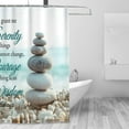thumbnail image 5 of Zen SPA Beach Shower Curtain Coastal Stone Serenity Prayer Shower Curtains Christian Seaside Meditation Shower Curtain Quick-drying Polyester Fabric Bathroom Decor with Plastic Hooks 72x72 Inches, 5 of 6