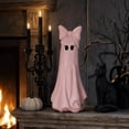 thumbnail image 6 of Halloween Large Ghost with Bow Decoration, White and Pink, 20", Halloween Decor Indoor, Sturdy Ghost Figurines for Desk Tabletop Centerpieces, Kawaii Ghosts Gifts, 6 of 7