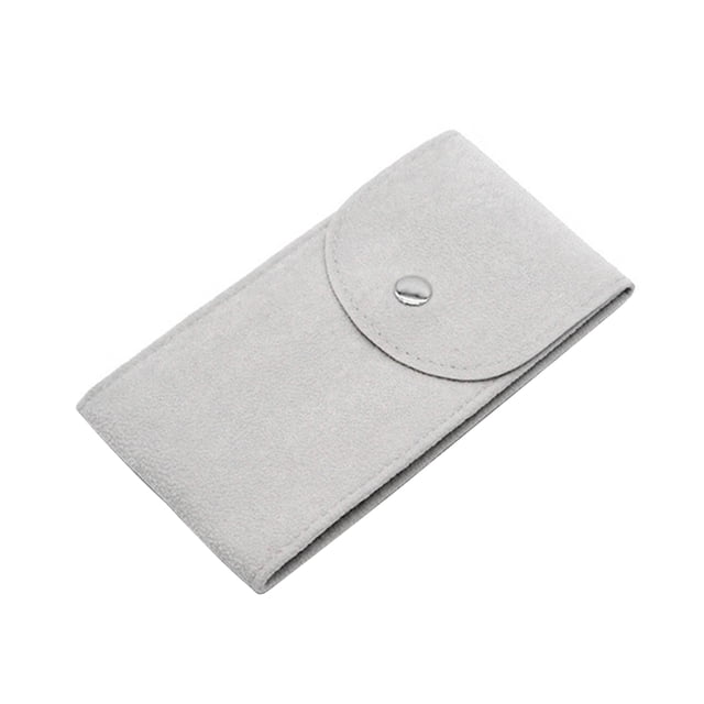 Watch Bag Anti-wear Anti-scratch Shock-proof Press Button Short Velvet Snap Design Portable Jewelry Packing Pouch Daily Use
