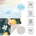 thumbnail image 3 of Yayeee Bath Rugs for Bathroom Floor Set of 2 Non Slip Fluffy Soft Absorbent Mat, Blue Floral Lemons, 3 of 7