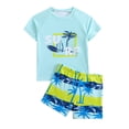 thumbnail image 1 of TBWNWG Boys Long Sleeve Rash Guard Swimwear Set Sun UPF 50+ Comfortable Stretch For Swimming Beach Pool, 1 of 8
