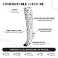 thumbnail image 3 of Lsque Scarf Bear Pattern Sport Compression Socks for Men & Women 15-20 mmHg Knee High Nurse Pregnant Running Medical and Travel Athletic, 3 of 6