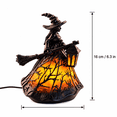 thumbnail image 4 of Diceymbol Halloween Witch Resin Statuette Lamp Gothic Witch Decor with Lights Standing Night Light for Home Porch Tabletop Party Gift Decor 7 Inch, 4 of 11