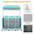 thumbnail image 6 of Yescom 270 Gallon with Top Rack Pool Float Storage Bin Blue Net Replacement 52"x33"x67" 2 Tiers Rolling Toys Cart, 6 of 10