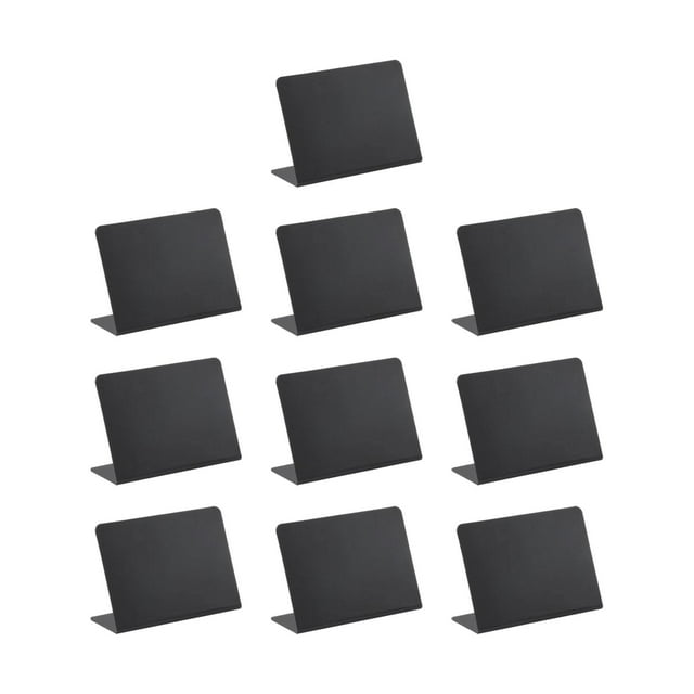 Mini pizarras Letreros Letreros de mesa Etiquetas de pizarra negra en forma de L Letreros de comida Letrero de tablero de mensajes de pizarra pequeña 15x21cm 10 piezas mayimx Pizarra
