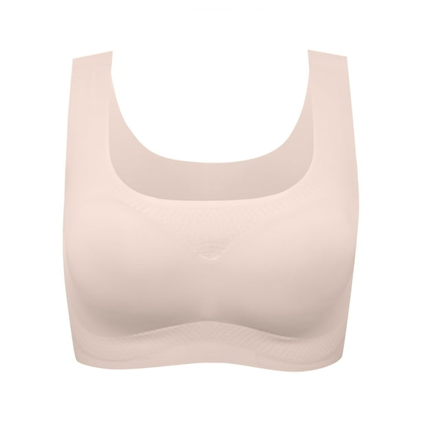YouLoveIt - YouLoveIt Women's Seamless Bra Wireless Yoga Bra Thin Soft Comfy Daily Bra Sleep