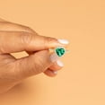 thumbnail image 5 of PEORA 2.25 Carats Created Colombian Emerald with Lab Grown Diamonds Sweetheart Ring for Women 14K White Gold, Heart Shape, Size 5.5, 5 of 5