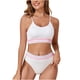 thumbnail image 2 of Tankini para mujer, bikini liso sin espalda, de dos piezas, estilo vendaje, para playa, dos piezas, tankini, 2 piezas, 2 of 9