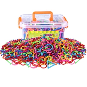 Building Toy Set 1 Set of Building Toy Building Blocks Bars Puzzle Educational Construction Engineering Set Plastic Assembling Inserting Block Toy for Kids Preschool (Random Color)