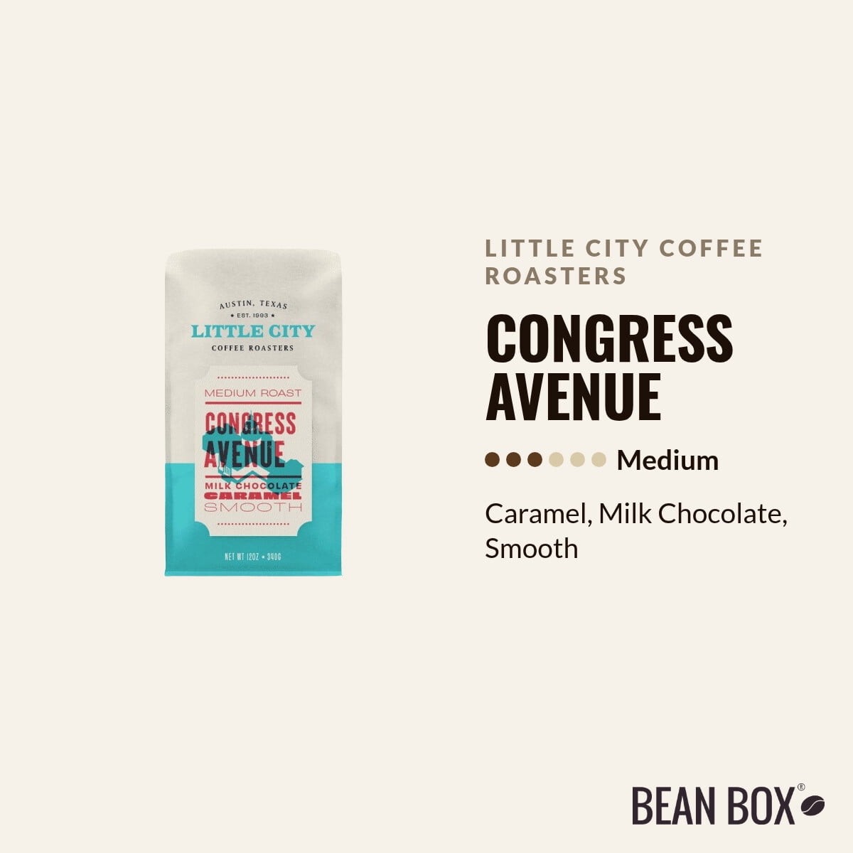 Congress Avenue - Roasted by Little City Coffee Roasters - Whole Bean Coffee - 5lb Bag