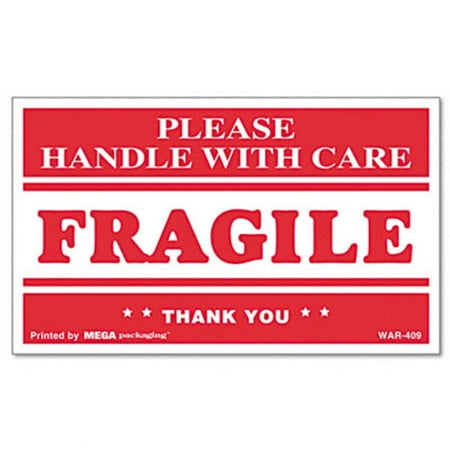 Universal 308383 Fragile Handle With Care Self Adhesive Shipping Label 3 X 5 Red 500 Per Roll Walmart Canada