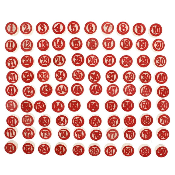 MLINS 90pcs Wooden Number Chess Set For Board Game Family Gathering Game Logical Chess Game Toys Chess Pieces Wood Number Chess Accessories (Number 1 -90)