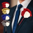 thumbnail image 5 of Delaman Man Boutonniere, 4Pcs 4.1 * 2.8in Práctico Broche Ribbon Exquisito Broche de Hombre para Bodas, Aniversarios, 5 of 5