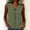 Army Green, variant on Womens Sleeveless V-Neck Blouse Peter Pan Collar Eyelet Lace Trim Relaxed Fit Button Down Top White,Size XL